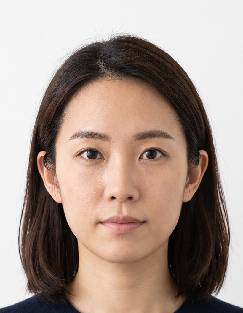 Passport photo auto-fitted to the UK 35 × 45 mm spec